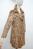 1970s Velveteen leopard print coat - Medium