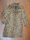 1970s Velveteen leopard print coat - Medium