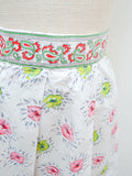 1950s Paisley print cotton pleated skirt - S