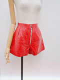 1960s Zip front PVC hotpants - Extra small