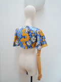 1970s Tie front cropped top - Extra small