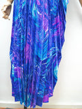 1970s Marbled pleated Hawaiian kaftan - Free size