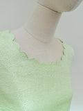 1960s Pastel green lurex evening top - Extra small Small