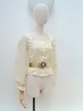 1970s Folk style St Michael blouse - Extra small