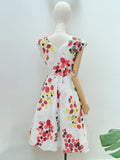 1950s Rhinestone printed summer dress - Small