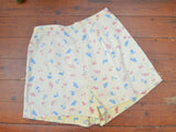 1950s Nautical theme novelty print shorts - Small