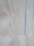 1940s Hand embroidered linen dress - Large