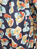 1970s Crepe printed dress - Extra small