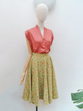 1950s Rhinestone quilted skirt - Extra small