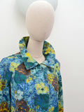 1950s 60s Impressionist floral jacket - Small Medium