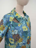 1950s 60s Impressionist floral jacket - Small Medium