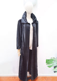 1970s Faux ponyskin maxi length coat - Medium