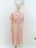 1940s Mesh patterned day dress - Large