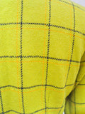 1970s Green orange check woollen fitted jacket - Small