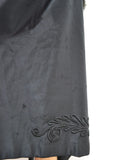 Victorian embroidered silk & ostrich cape - Small Medium