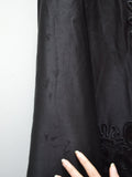 Victorian embroidered silk & ostrich cape - Small Medium