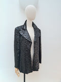 1970s Black Sportaville sequin evening jacket - Large