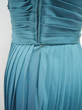 1950s Atrima couture pleated silk jersey dress - Extra Small