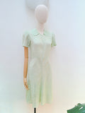 1930s Collared sheer day dress - Extra small