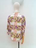 1950s Floral check Sportaville blouse - Medium