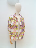 1950s Floral check Sportaville blouse - Medium