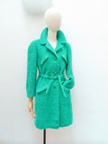1960s Bouclé wool drawstring waist coat - Small