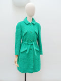 1960s Bouclé wool drawstring waist coat - Small