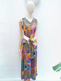 1970s Psychedelic printed jumpsuit - Small Medium