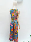 1970s Psychedelic printed jumpsuit - Small Medium