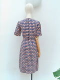 1940s CC41 Novelty print linen dress - Small