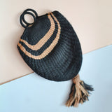 1920s Silk finger purse with tassel