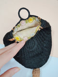 1920s Silk finger purse with tassel