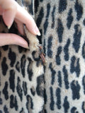 1950s Leopard print coat - Medium