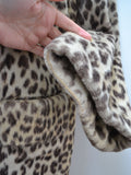 1950s Leopard print swing back coat - Medium