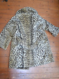 1950s Leopard print swing back coat - Medium