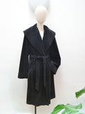 1950s Huge collar velvet coat - Medium Large tall