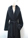 1950s Huge collar velvet coat - Medium Large tall