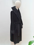 1950s Huge collar velvet coat - Medium Large tall