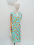 1970s Soviet 'Superbowl' print dress - Medium