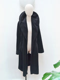 1950s Huge collar velvet coat - Medium Large tall