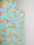 1970s Soviet 'Superbowl' print dress - Medium