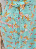 1970s Soviet 'Superbowl' print dress - Medium
