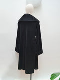 1950s Huge collar velvet coat - Medium Large tall