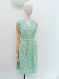 1970s Soviet 'Superbowl' print dress - Medium