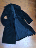 1950s Huge collar velvet coat - Medium Large tall