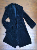 1950s Huge collar velvet coat - Medium Large tall