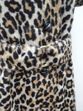 1960s 70s Leopard print belted coat - Extra small