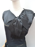 1940s Silk satin swag evening dress - Small Medium