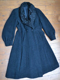 1940s Bouclé fur collar coat - Large