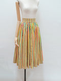 1940s Stripe cotton full skirt - Extra small